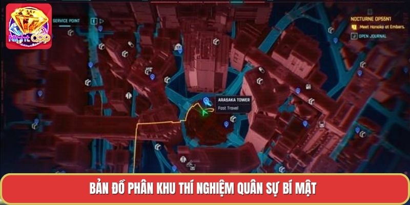 Bản đồ phân khu thí nghiệm quân sự bí mật