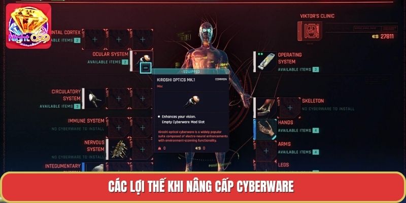 Các lợi thế khi nâng cấp cyberware Các lợi thế khi nâng cấp cyberware