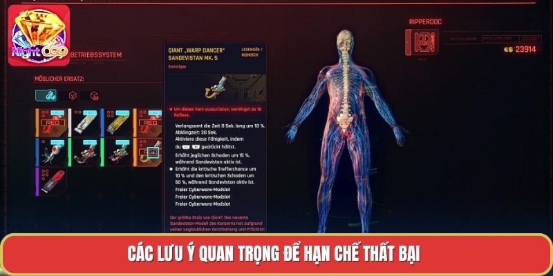 Các lưu ý quan trọng để hạn chế thất bại Các lưu ý quan trọng để hạn chế thất bại