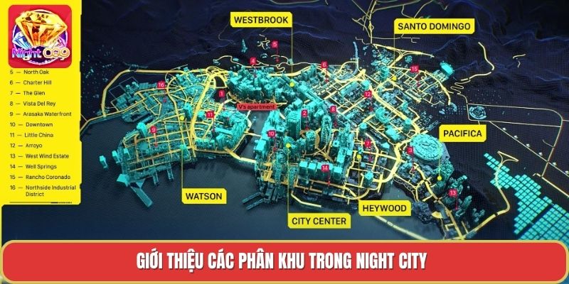 Giới thiệu các phân khu trong night city